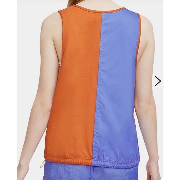 Nike Icon Clash Women's M Colorblock Athletic Tank Gym Top Yellow Blue NWT - Picture 2 of 8